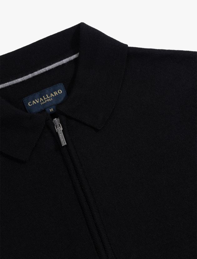 Merino Zip Poloshirt