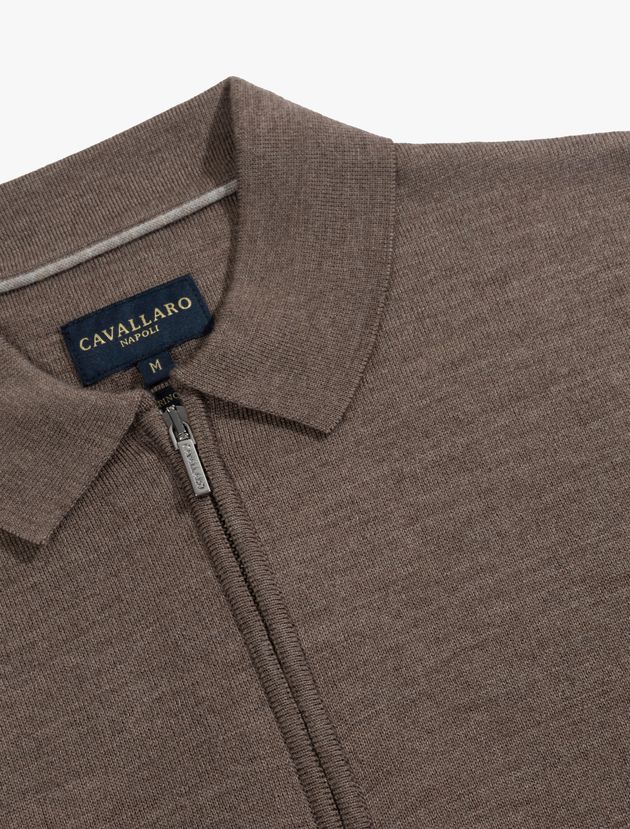 Merino Zip Poloshirt