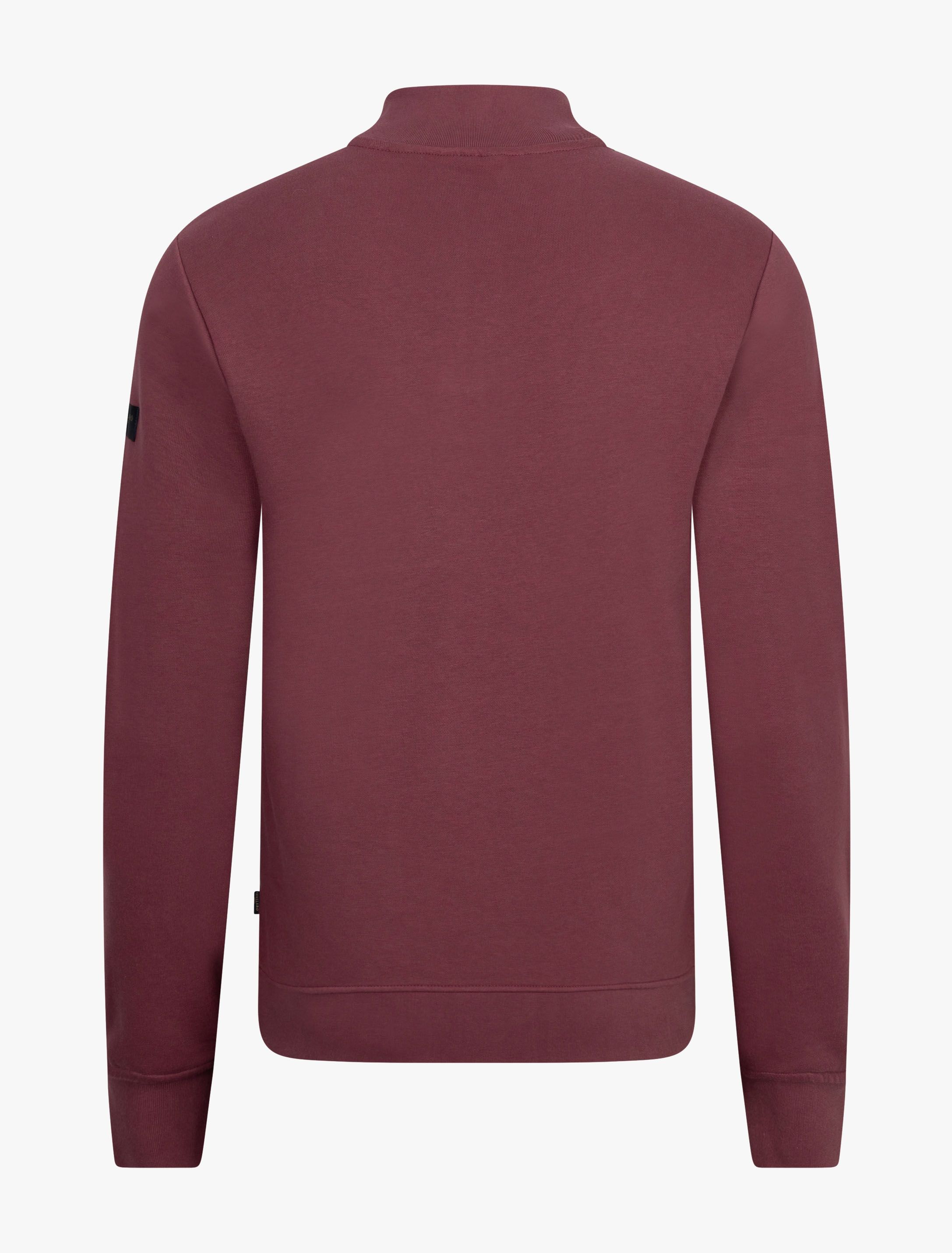 Diagono Half Zip Sweater: Comfortabele sweater in bordeauxrood